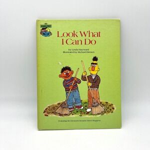 Sesame Street Look What I Can Do Bert Ernie‎ Oscar Childrens Book